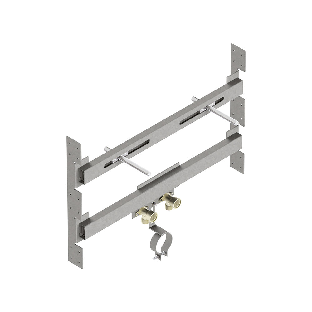 Supporto lavabo con raccordi per cartongesso