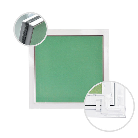 Botola d’ispezione per cartongesso con telaio laccato bianco - Spessore 12,5 mm - Confezione 2 pz