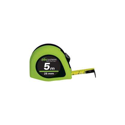 Flessometro con cassa gommata 5/8mt - Metro con larghezza nastro 25 mm