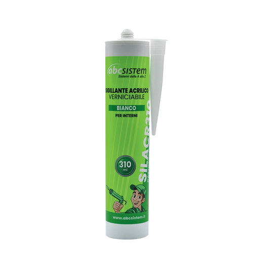 Silicone acrilico bianco verniciabile 310 ml