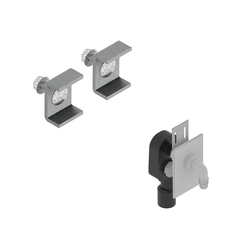 Sifone in PeHD ø40-50 con placca bianca in ABS