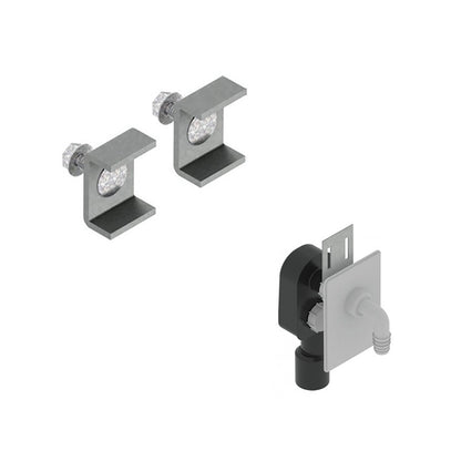 Sifone in PeHD ø40-50 con placca bianca in ABS