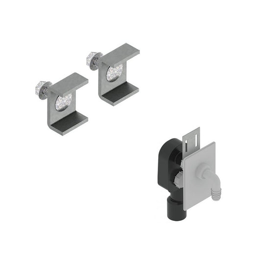 Sifone in PeHD ø40-50 con placca bianca in ABS