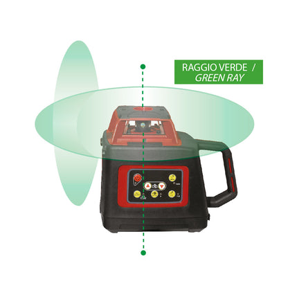 Laser rotativo a raggio verde con ricevitore e staffa
